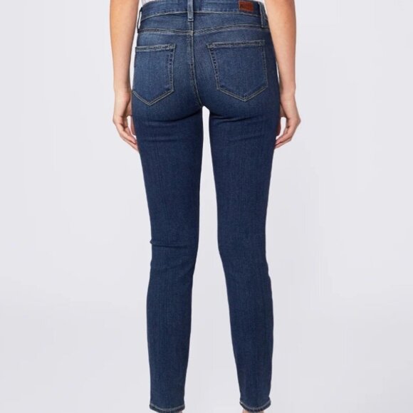 Paige Women's Size 30 Transcend Verdugo Mid Rise Ankle Skinny Dark Wash Jeans - Picture 2 of 16